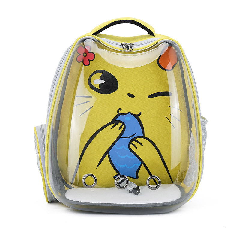 Transparent Cartoon Pet Backpack