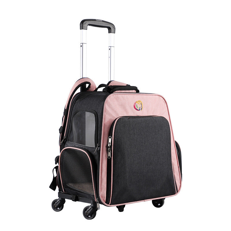 Portable Pet Backpack Trolley