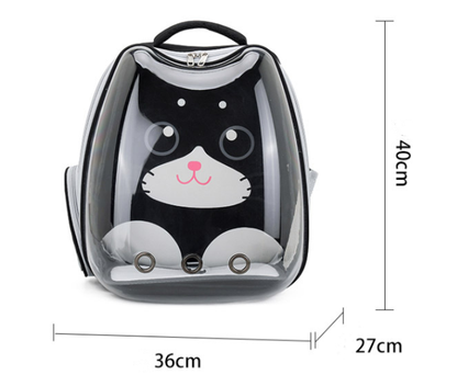 Transparent Cartoon Pet Backpack